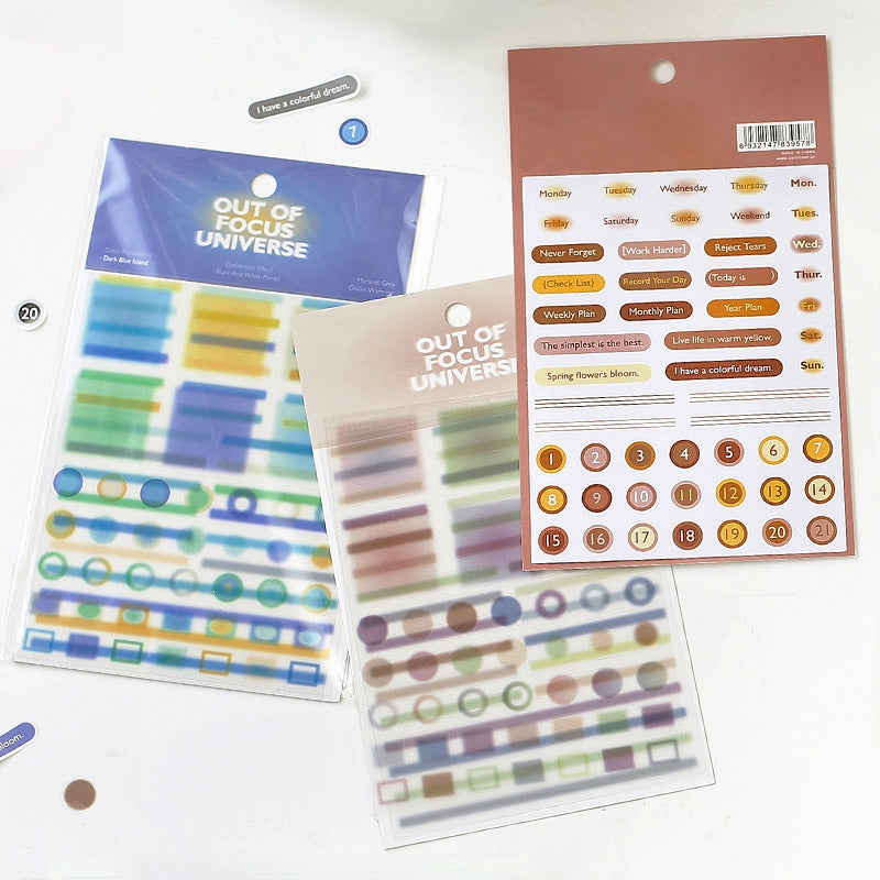 Out of Focus Cosmos Simple Hazy Decorative Stickers