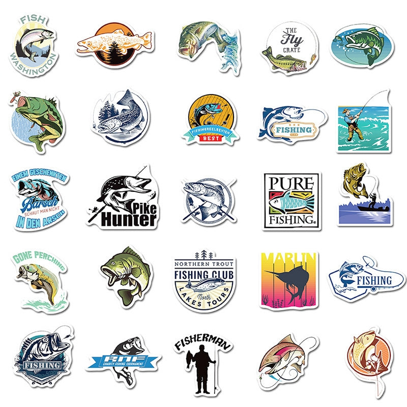 Outdoor Fishing Vinyl Stickers
