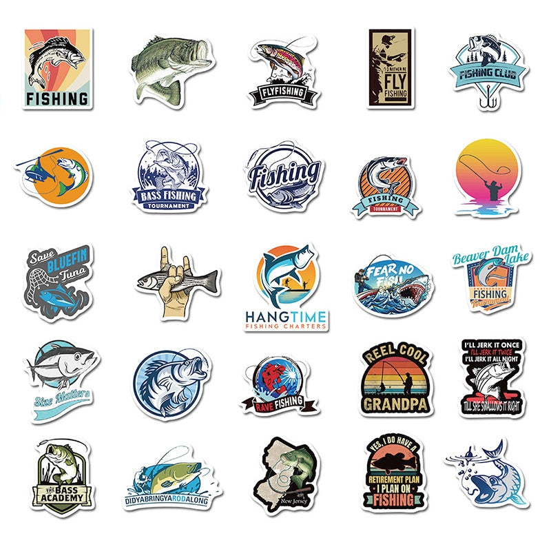 Outdoor Fishing Vinyl Stickers