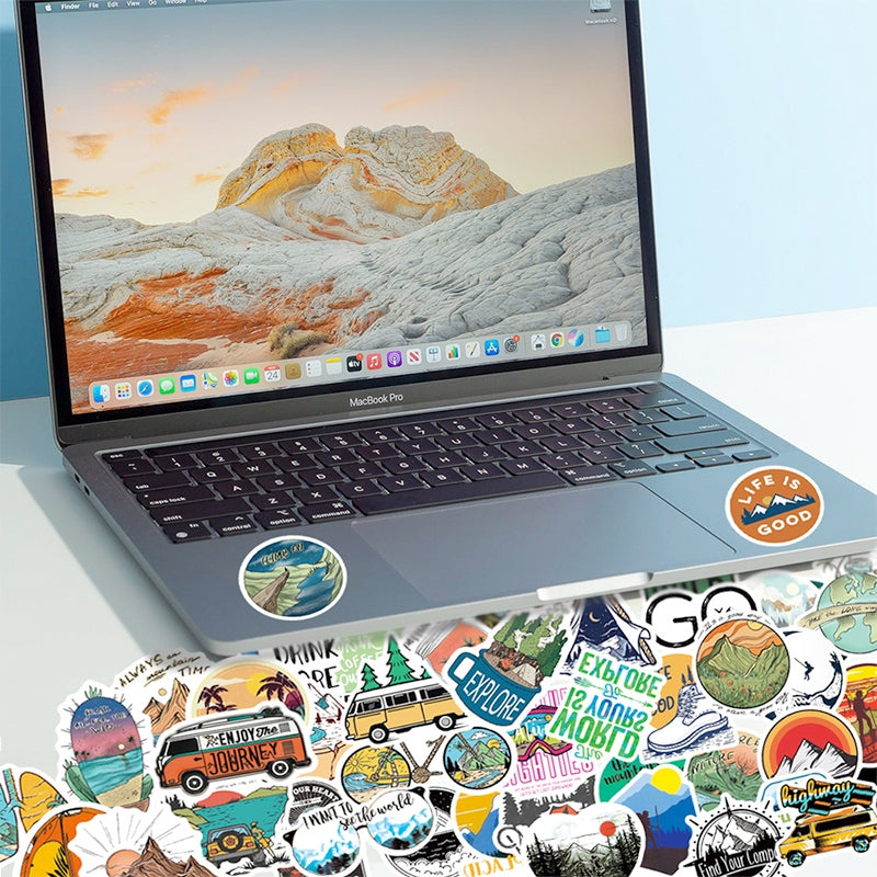 Outdoor Theme Camping Vinyl Stickers