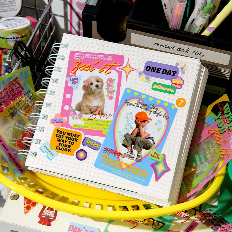 Retro Weekly Magazine Cover Frame Transparent Clear Transparent Stickers