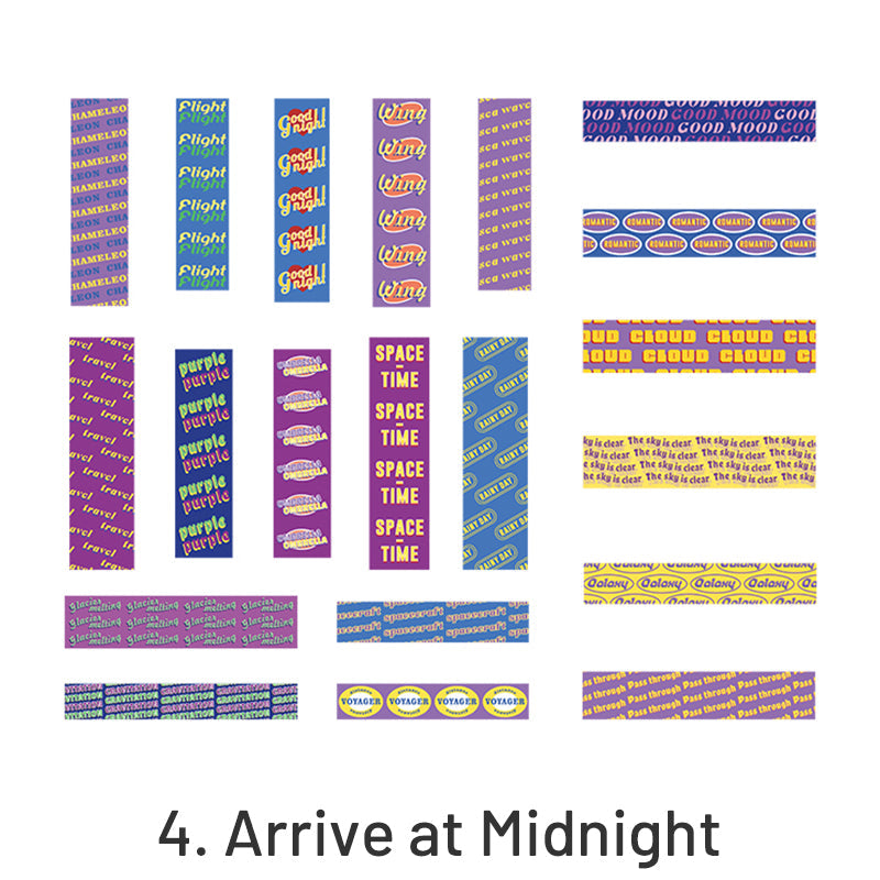 Romantic Past Label Words Self-Adhesive Sticker Pack