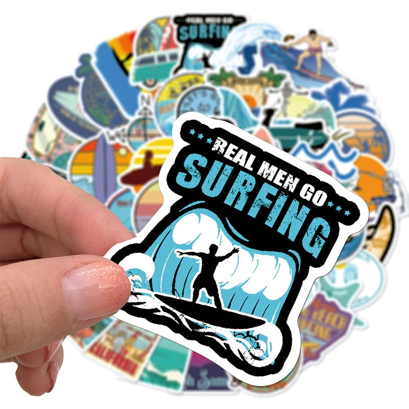 Summer Beach Surfing Sports Vinyl Stickers