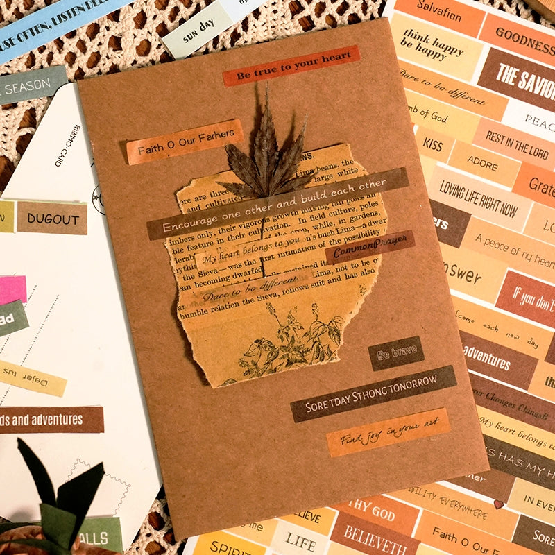 Text and Phrase Washi Stickers