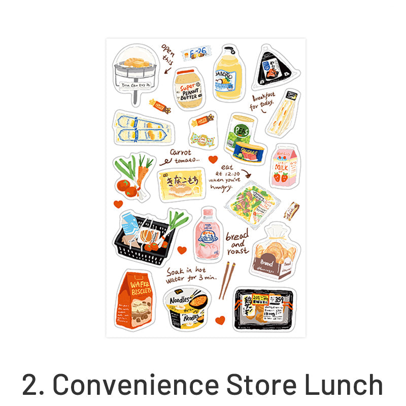 Travel Diary Luggage Food Washi Stickers