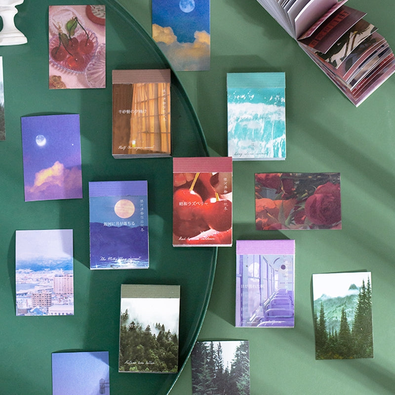 Travel Landscape Sticker Book - Sea, Moon, Forest, Sky