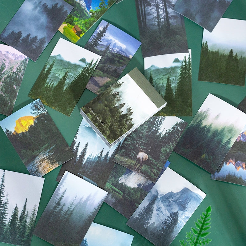 Travel Landscape Sticker Book - Sea, Moon, Forest, Sky