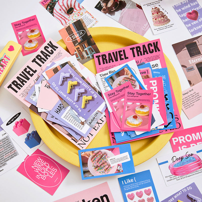 Travel Magazine Style Self-Adhesive Sticker Pack