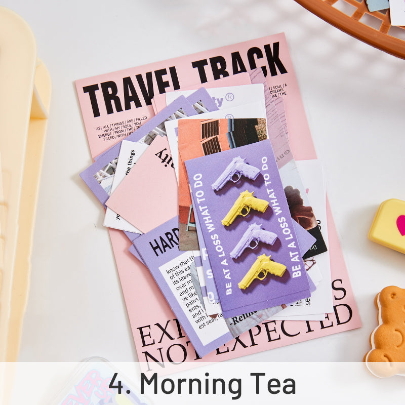 Travel Magazine Style Self-Adhesive Sticker Pack