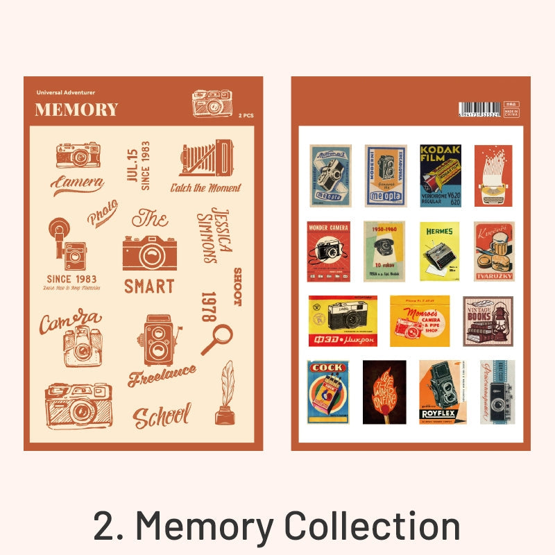 Universal Adventurers Vintage Stamp Stickers