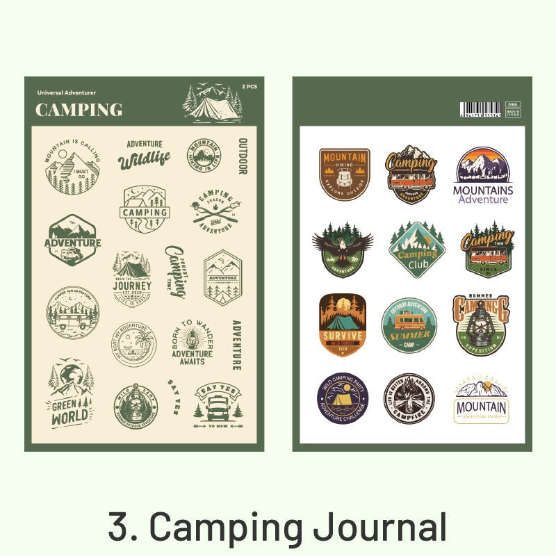 Universal Adventurers Vintage Stamp Stickers