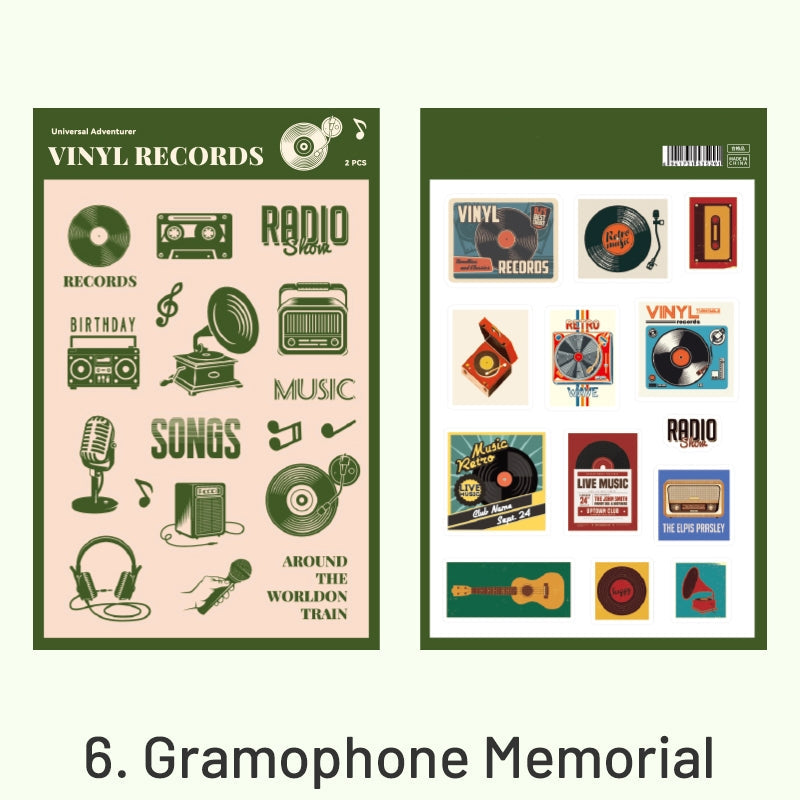 Universal Adventurers Vintage Stamp Stickers