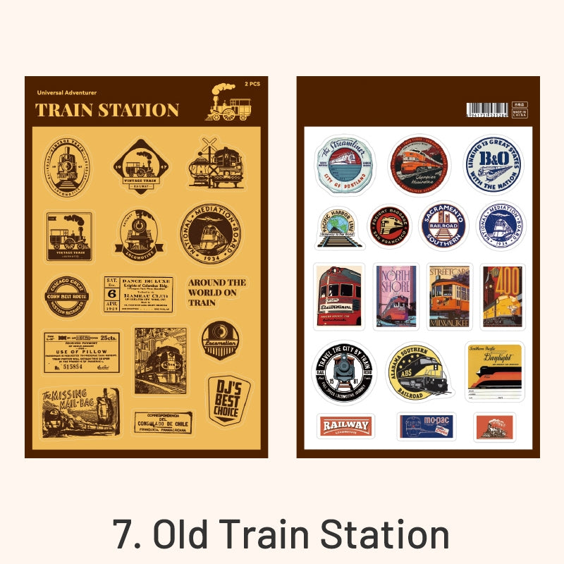 Universal Adventurers Vintage Stamp Stickers