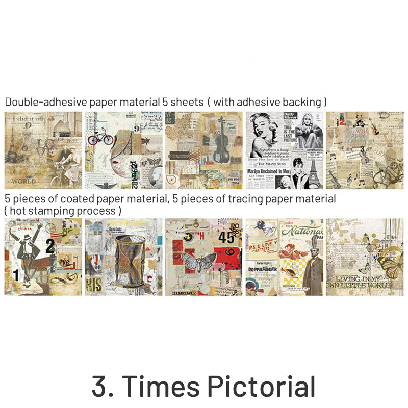 Vintage Hot Stamping Flower Botanical Illustrated Sticker Pack