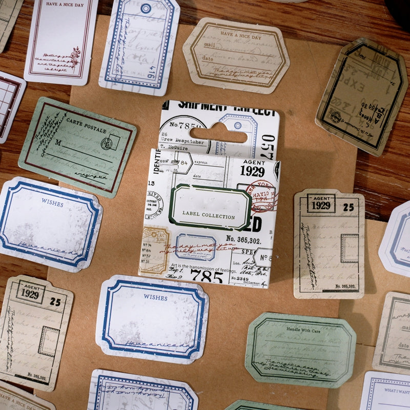 Vintage Label Boxed Stickers