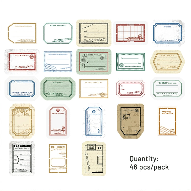 Vintage Label Boxed Stickers