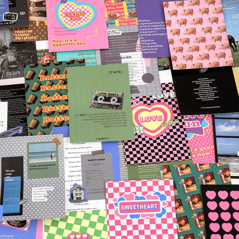 Whimsy Life Adhesive Background Sticker Book