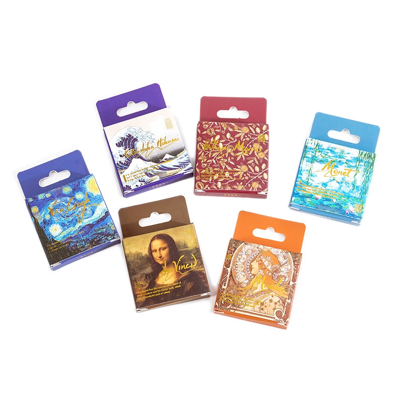 World Masterpieces Stickers - Van Gogh, Hokusai, Da Vinci, Manet, Morris, Monet