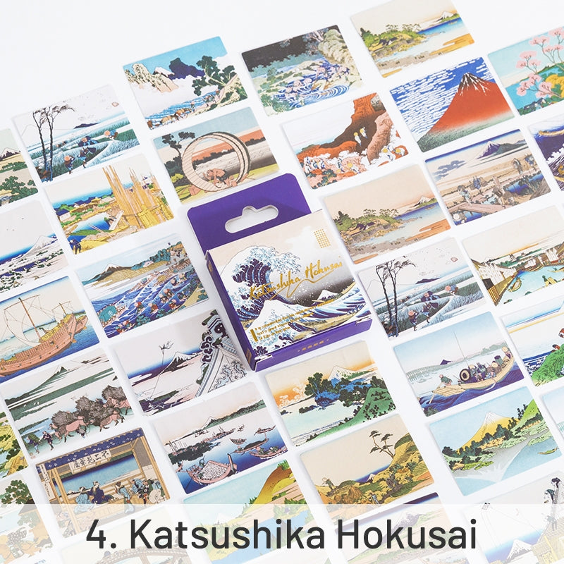 World Masterpieces Stickers - Van Gogh, Hokusai, Da Vinci, Manet, Morris, Monet